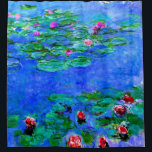 Cortina Para Box Monet - Lírios De Água, Vermelho<br><div class="desc">Lírios-d'água,  vermelho,  belo quadro do artista impressionista francês Claude Monet</div>