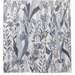 Cortina Para Box Monochromatic Midnight Bloomscape