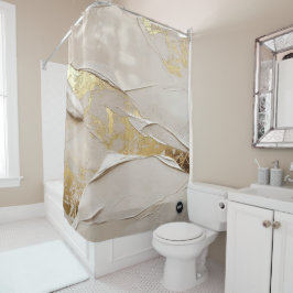 Cortina Para Box Monogram Rose Gold Textured Plaster Abstract