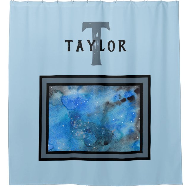 Cortina Para Box Monograma Abstrato Art (Frente)