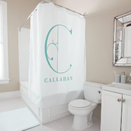 Cortina Para Box Monograma C sofisticado Personalizado