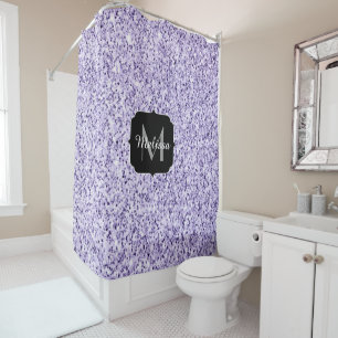 Cortina Para Box Monograma de brilho púrpura ultra violeta