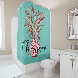 Cortina Para Box Monograma de captura ocular guião-abacaxi-moderno