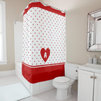 Monograma de Fundo Branco Vermelho Bolinhas Person