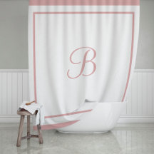 Monograma de Letra com Bordadura Rosa Elegante