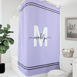 Cortina Para Box Monograma de Nome em Letra Roxa