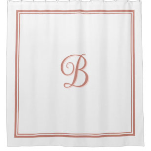 Cortina Para Box Monograma de Script de Borda Dupla Dourada Elegant