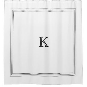Cortina Para Box Monograma feito sob encomenda em preto e branco
