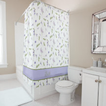 Monograma Floral de Aquarela de Flor Silvestre Lav