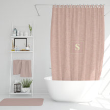 Monograma Floral Dourado de Creme Blush Elegante