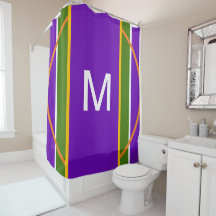Monograma Geométrico Roxo Brilhante Amarelo