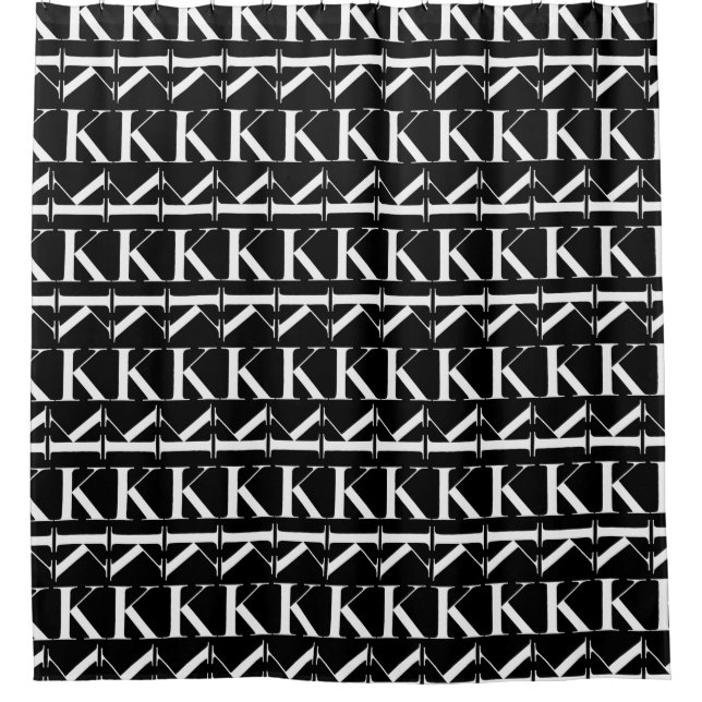 Cortina Para Box Monograma - Letra inicial K (Frente)