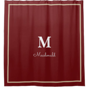 Cortina Para Box Monograma Personalizado Simples Elegante