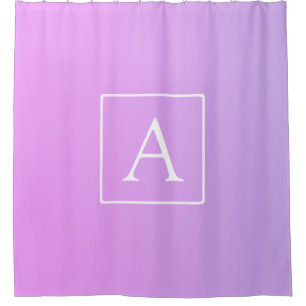 Cortina Para Box Monograma Simples Sutil Rosa/Púrpura