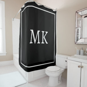 Cortina Para Box Monogramas Na moda branco preto Cor moderna