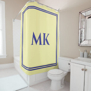 Cortina Para Box Monogramas Yellow Blue Name Na moda Decor Modern