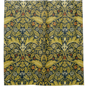 Cortina Para Box Morris Acanthus deixa tapete de flores de caule ge
