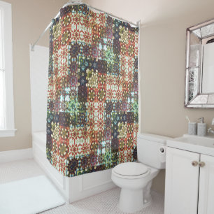 Cortina Para Box Mosaico caleidoscópio opaco, de cor variável
