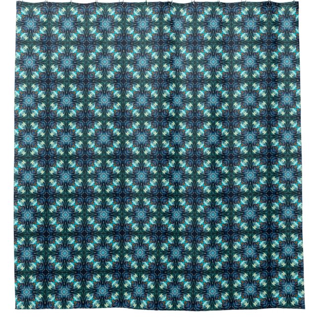 Cortina Para Box Mosaico de Lanterna Safira (Frente)