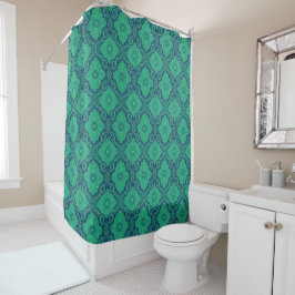 Cortina Para Box Motif floral "Flores Verdes", padrão boêmico