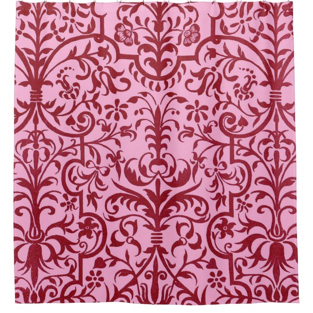 Cortina Para Box Motif vitoriano a rosa (Frente)