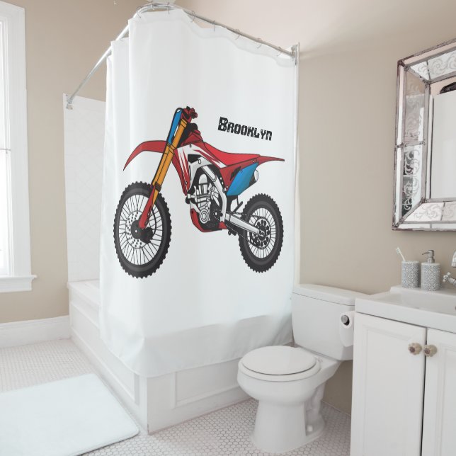 Cortina Para Box Moto de terra vermelha (In Situ)