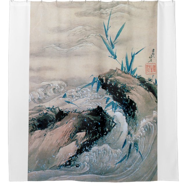Cortina Para Box Mountain Stream, Hokusai (Frente)