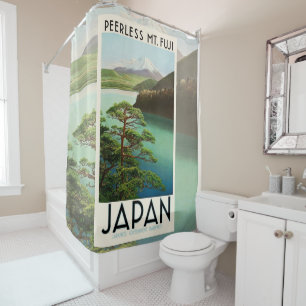 Cortina Para Box Mt Fuji Japão Poster de viagens Vintage Art