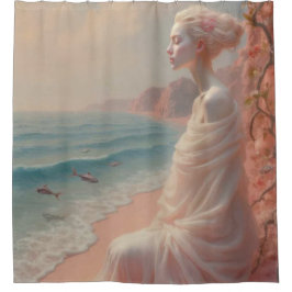 Cortina Para Box Mulher etérea na praia de Dreamy