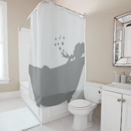 Cortina Para Box Mulher na Silhueta Bathtub