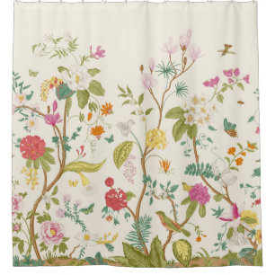 Cortina Para Box Mural. Bloom. Árvores florescentes. Vintage Florea