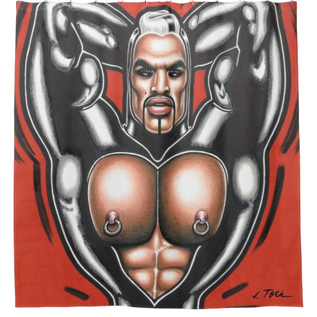 Cortina Para Box Músculos na Borracha (Frente)