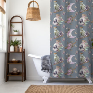 Cortina Para Box Mystical Boho Lavanda Anemone Moon and Potions