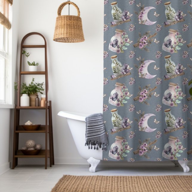 Cortina Para Box Mystical Boho Lavanda Anemone Moon and Potions (Criador carregado)