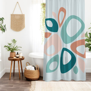 Cortina Para Box Na moda moderno - Almôndegas - Abstrato de salmão