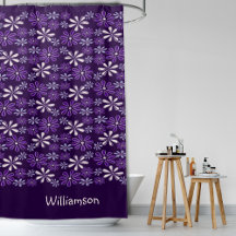 Na moda Monogramas Dótulo da Flor Púrpura Escuro