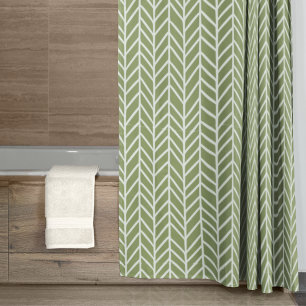 Cortina Para Box Na moda Sage Green Boho Herringbone