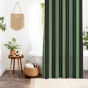 Cortina Para Box Na moda Vintage Olive Sage Green Black 3D Striped