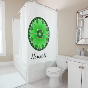 Cortina Para Box NAMASTE Green Lotus Mandala Nova Idade Personaliza