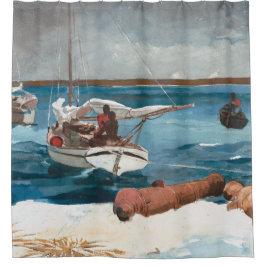 Cortina Para Box Nassau por Winslow Homer Art Sailboat Memory Foam