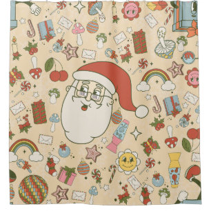 Cortina Para Box natal vintage papais noeis hippie groovy