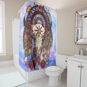 Cortina Para Box Nativo Americano Dreamcatcher Tribal Buffalo