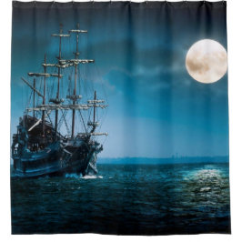 Cortina Para Box Navio à luz da Lua