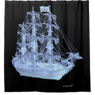 CORTINA PARA BOX NAVIO DE PIRATARIA DESFURADO
