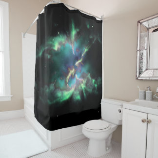Cortina Para Box Nebulosa Planetária Verde Mint Periwinkle