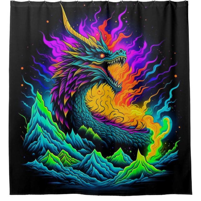 Cortina Para Box Neon Dragon (Frente)