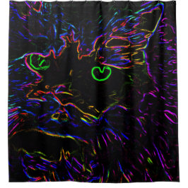 Cortina Para Box Neon Glow Cat