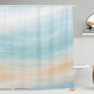 Cortina Para Box Neutral Coastal Shower Curtain