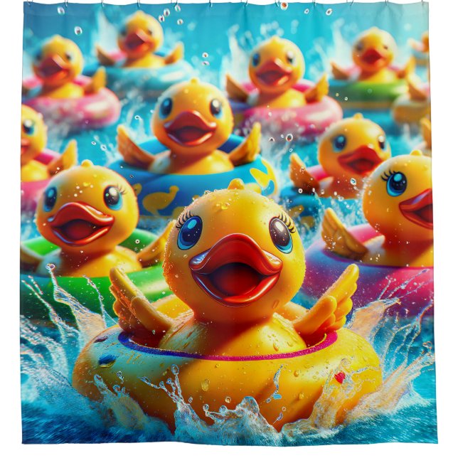 Cortina Para Box "New Braunfels Tx: Tubing Duckies on the Comal" (Frente)
