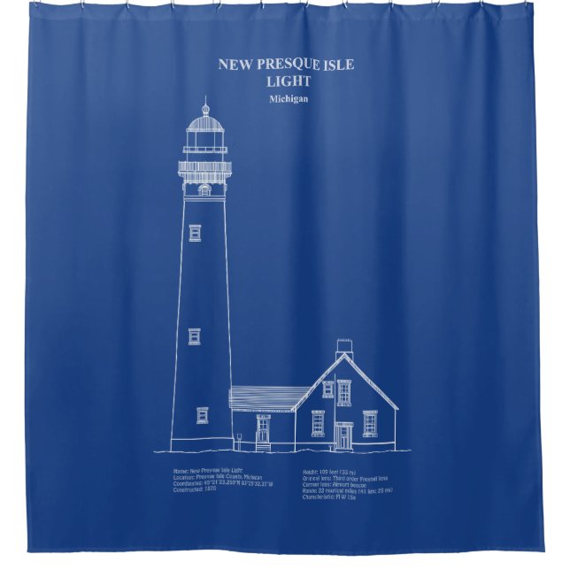 Cortina Para Box New Presque Isle Lighthouse - Michigan - AD (Frente)